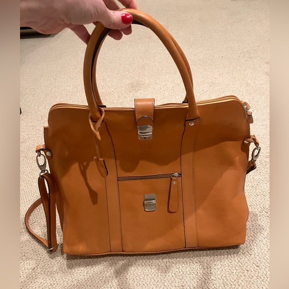 Leather tote briefcase - Picture 1 of 4